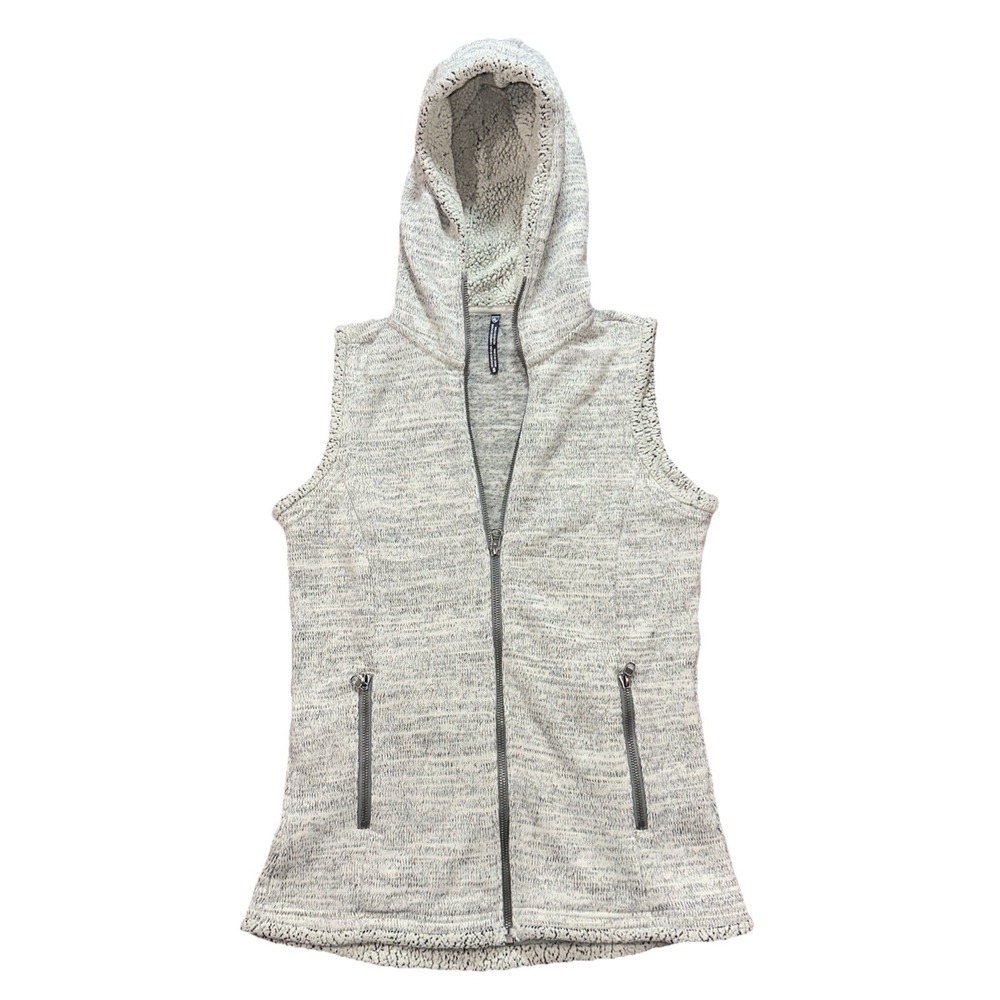 Kuhl Alaska Womens Hooded Zip Up Vest Cozy Soft Heathered Grey Size S